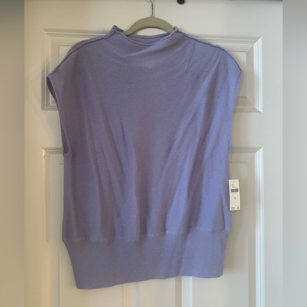 Anthropologie Mock Neck Cashmere Sweater Tee
